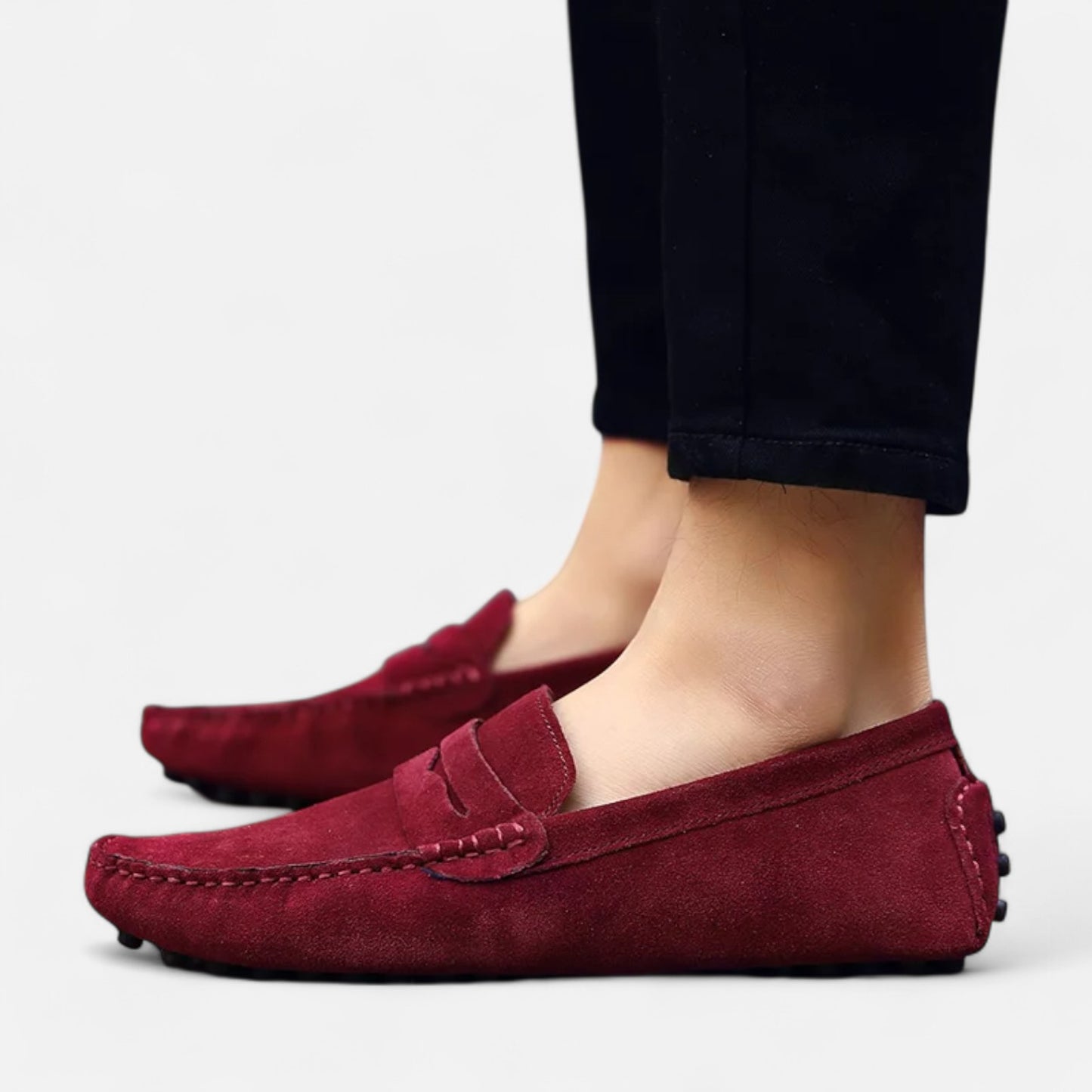 Rivrier l Men’s Suede Leather Slip‑On Loafers – Handcrafted Elegance