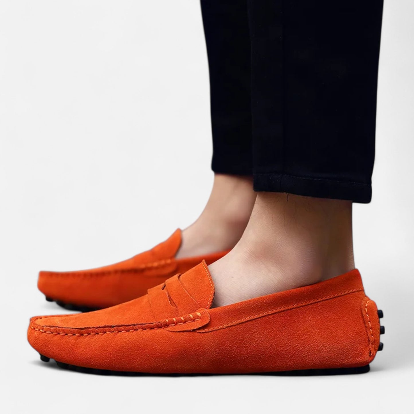 Rivrier l Men’s Suede Leather Slip‑On Loafers – Handcrafted Elegance