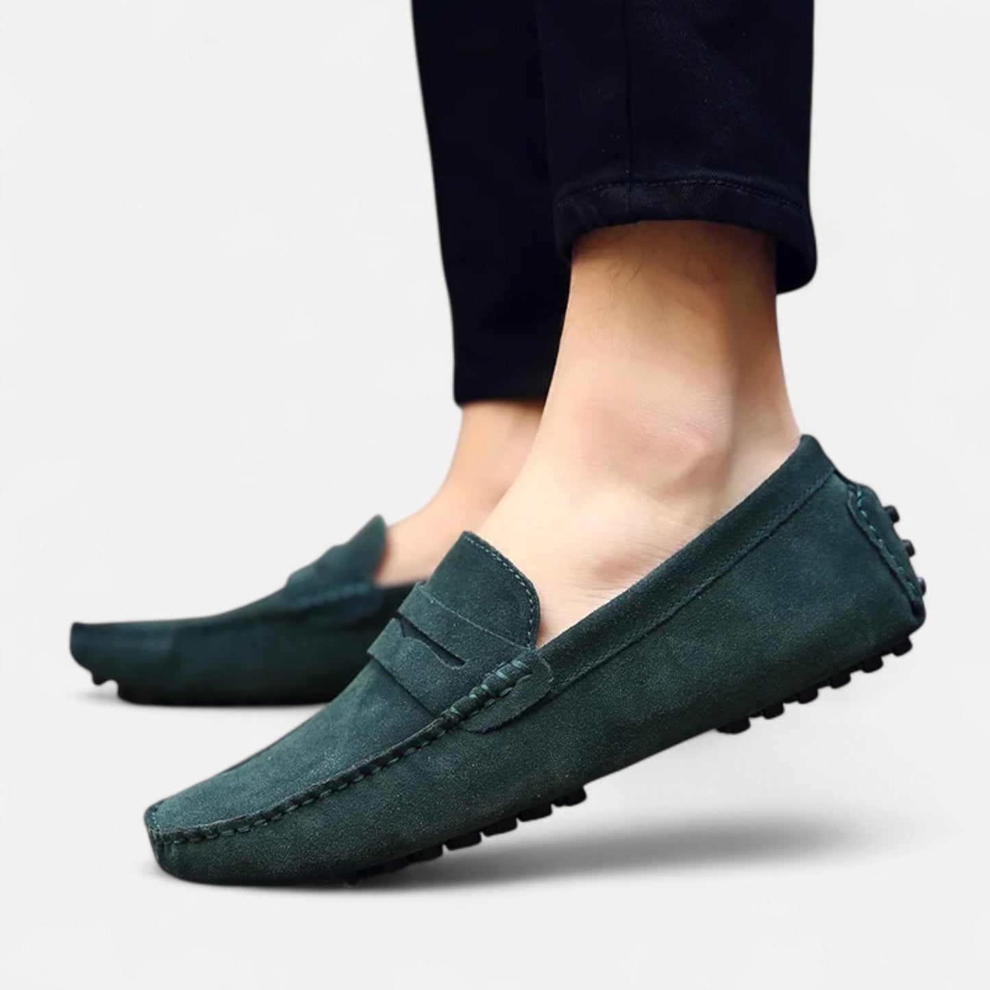 Rivrier l Men’s Suede Leather Slip‑On Loafers – Handcrafted Elegance