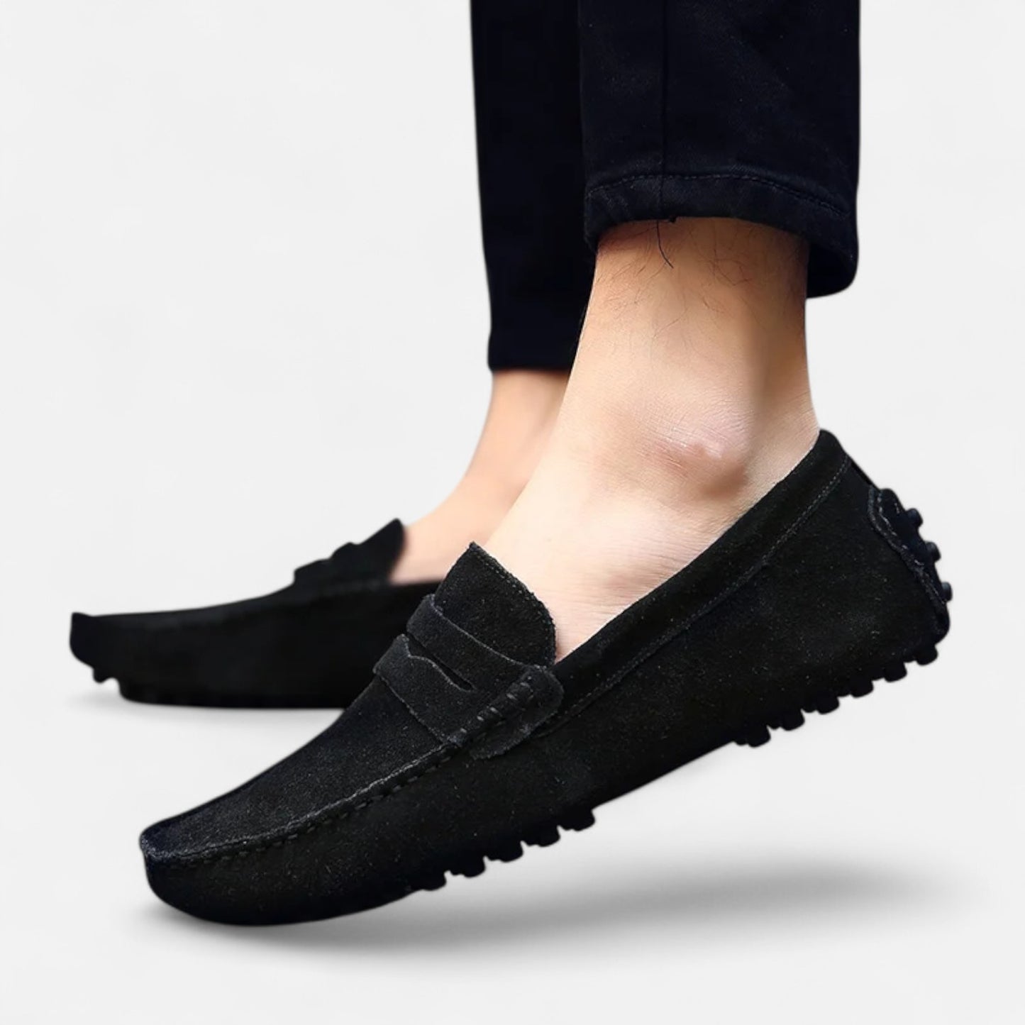 Rivrier l Men’s Suede Leather Slip‑On Loafers – Handcrafted Elegance