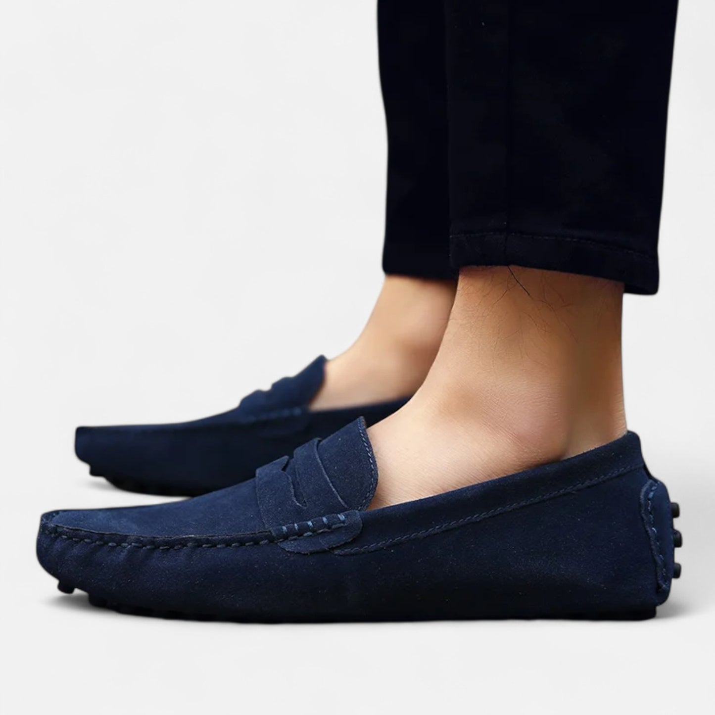 Rivrier l Men’s Suede Leather Slip‑On Loafers – Handcrafted Elegance