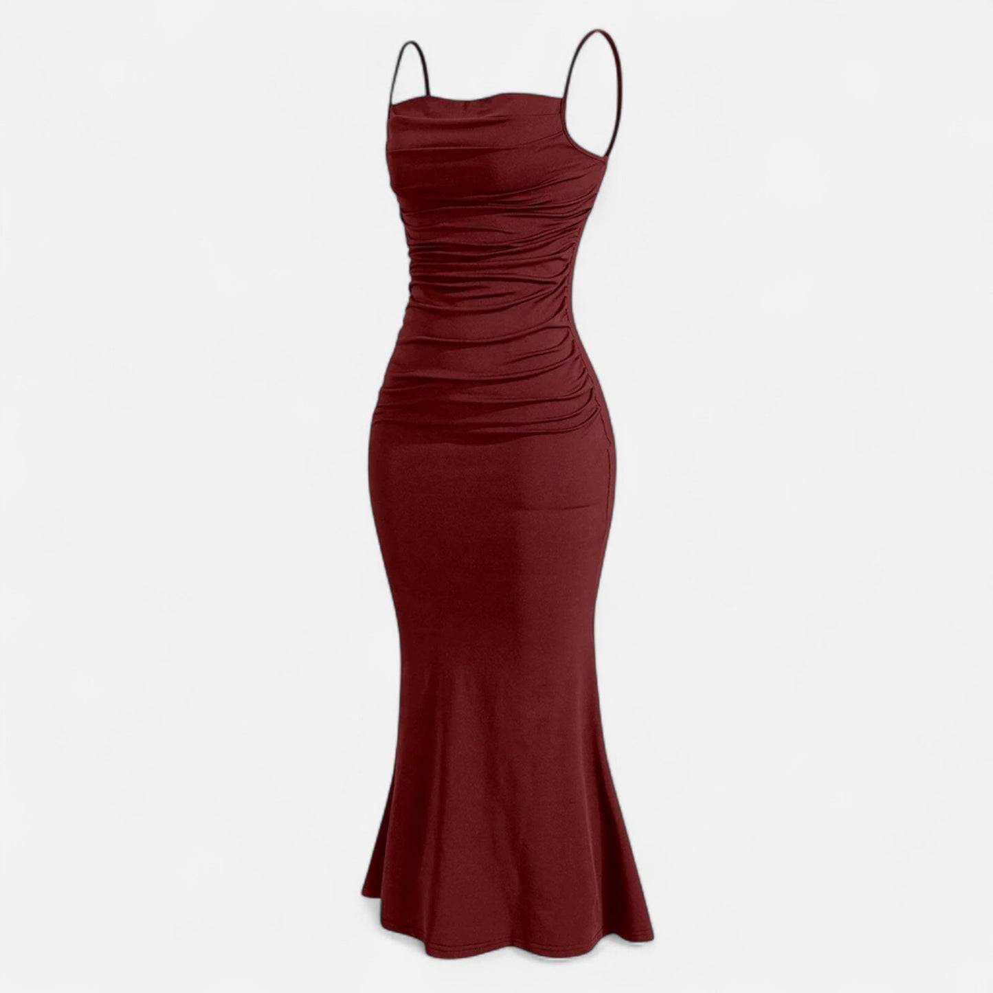 Rivrier l Women’s Party Maxi Dress – Sleeveless Satin Formal Gown