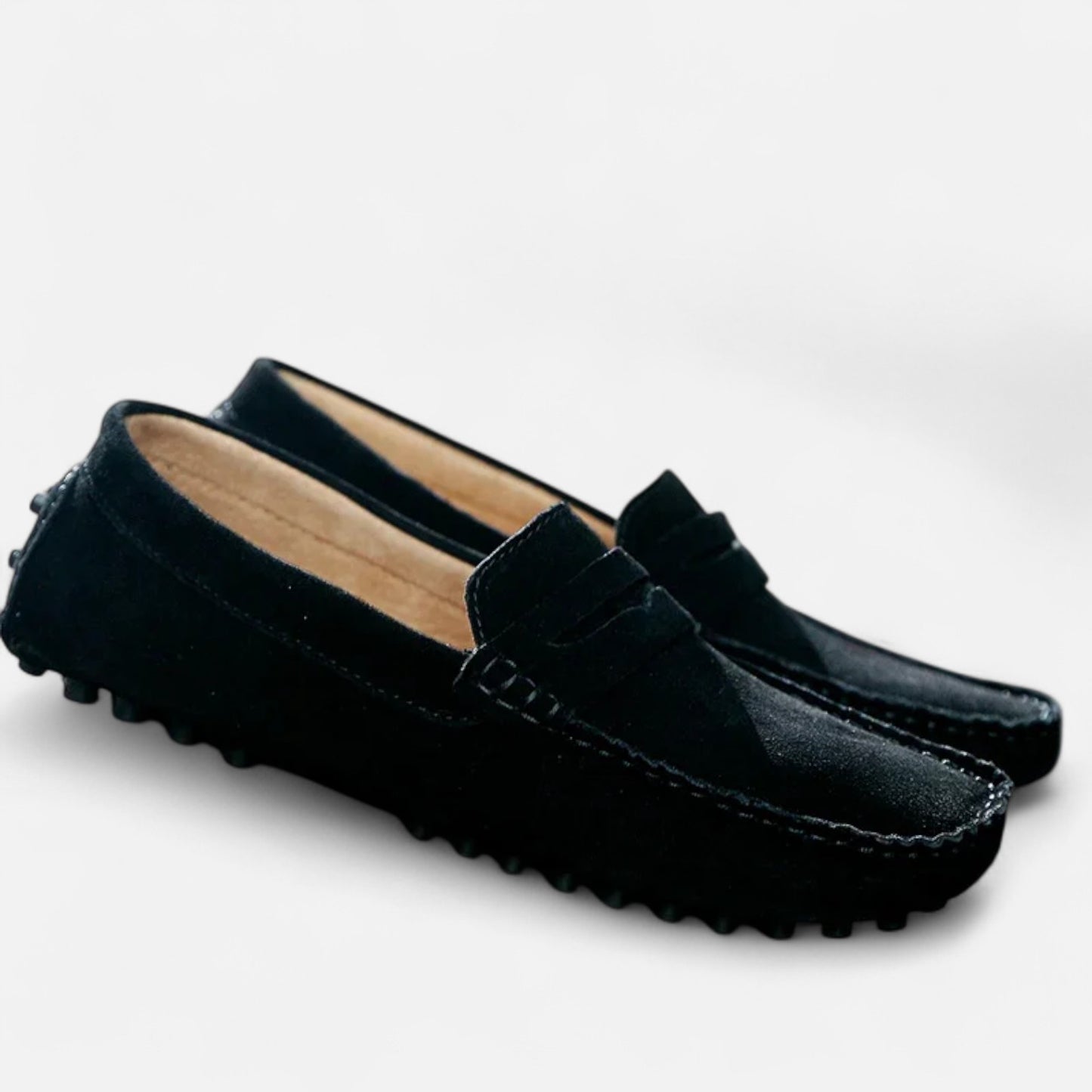 Rivrier l Men’s Suede Leather Slip‑On Loafers – Handcrafted Elegance