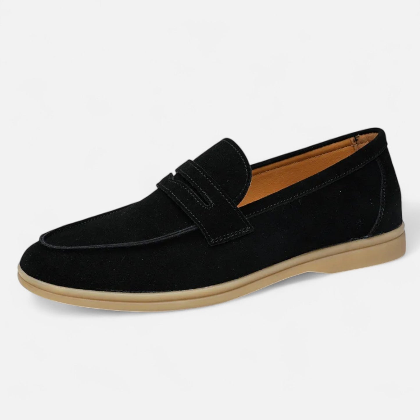 RIvrier l Men’s Suede Leather British‑Style Loafers – Heritage Refinement