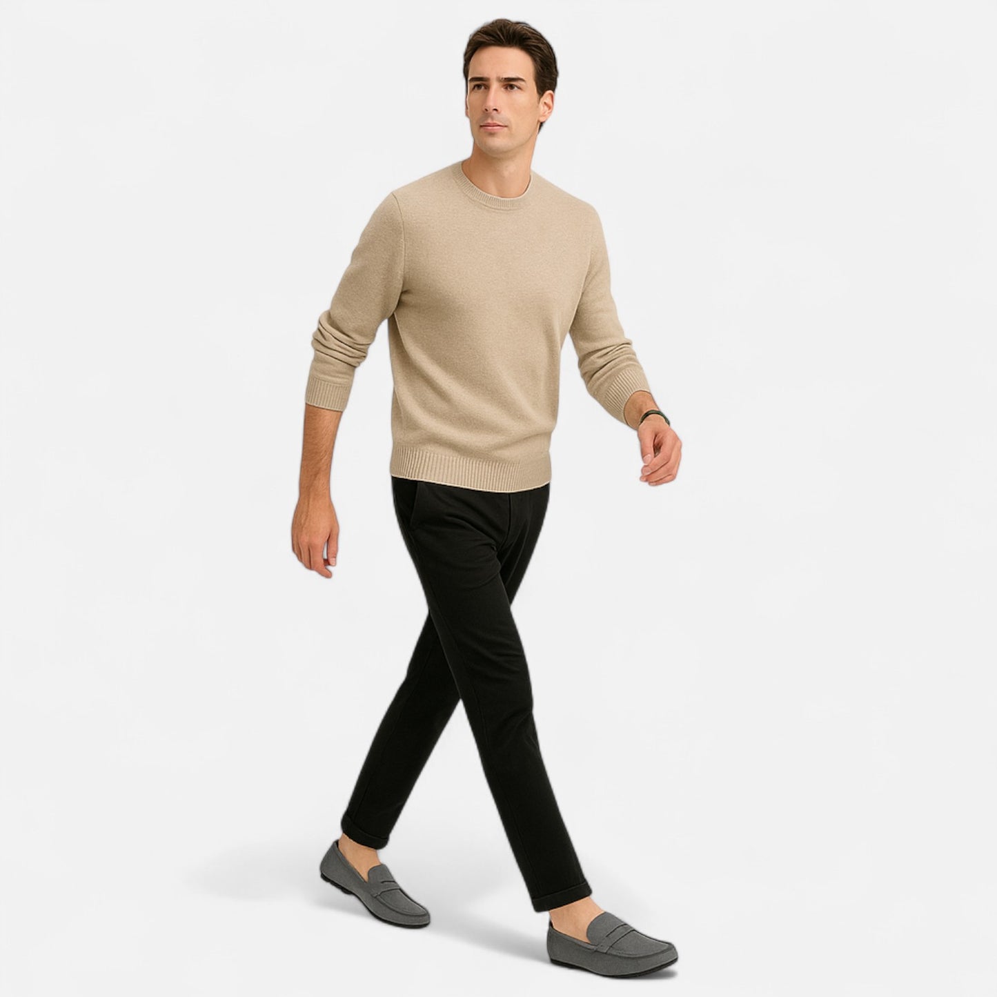 Rivrier l Men’s Suede Leather Slip‑On Loafers – Handcrafted Elegance