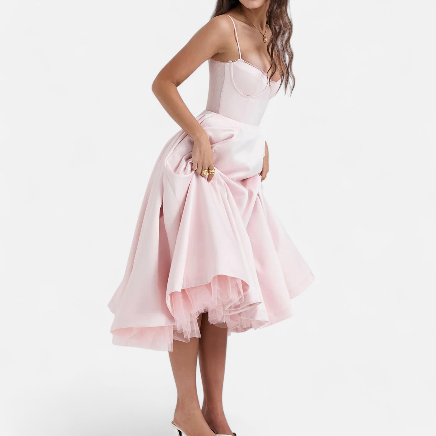 Rivrier l Women’s Elegant Midi Dress – Polished Mid‑Length Refinement