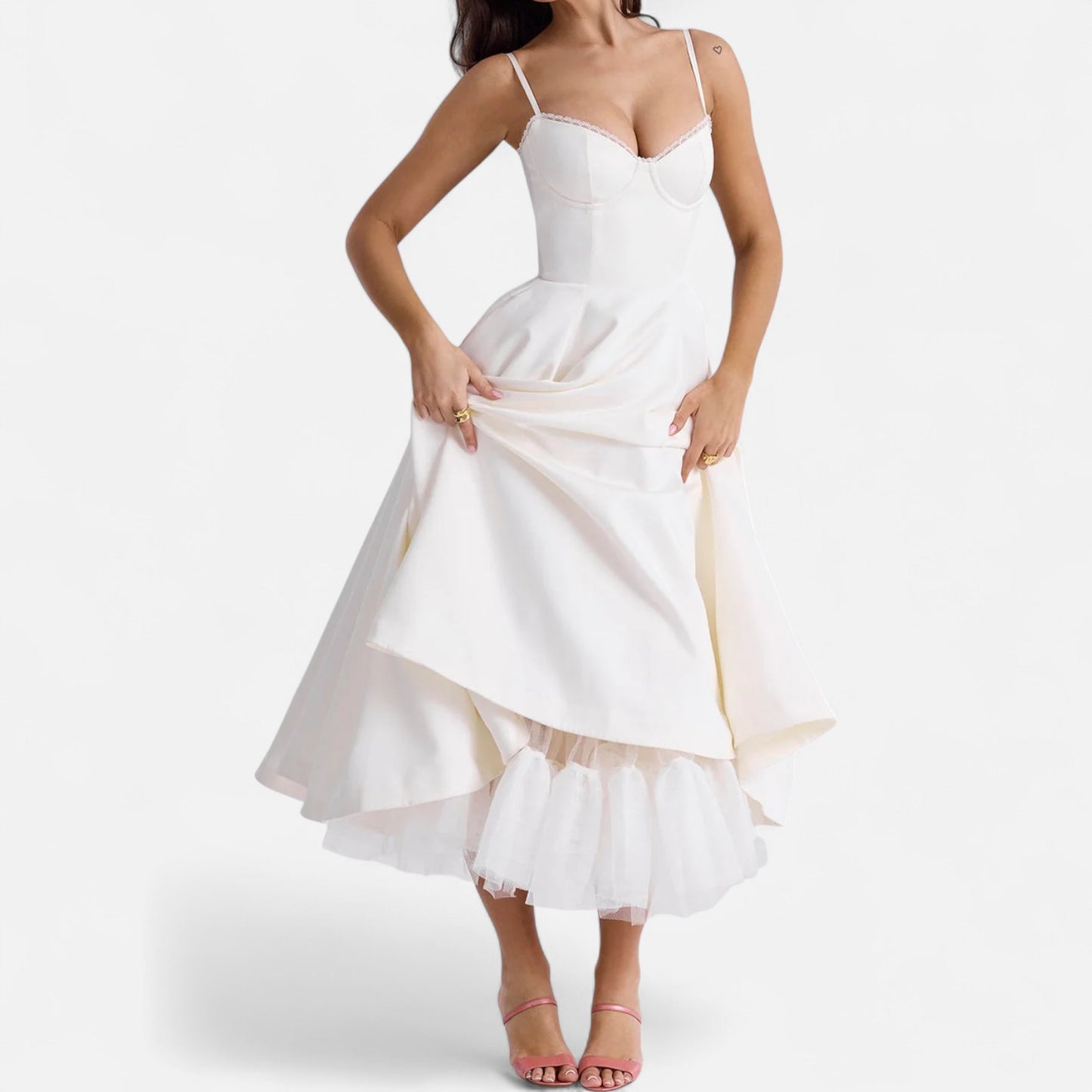 Rivrier l Women’s Elegant Midi Dress – Polished Mid‑Length Refinement