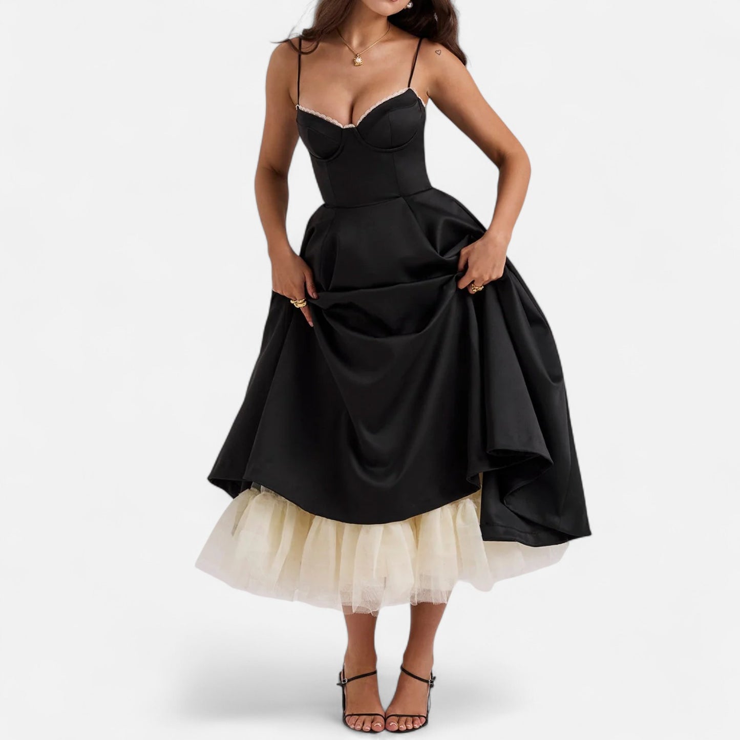Rivrier l Women’s Elegant Midi Dress – Polished Mid‑Length Refinement