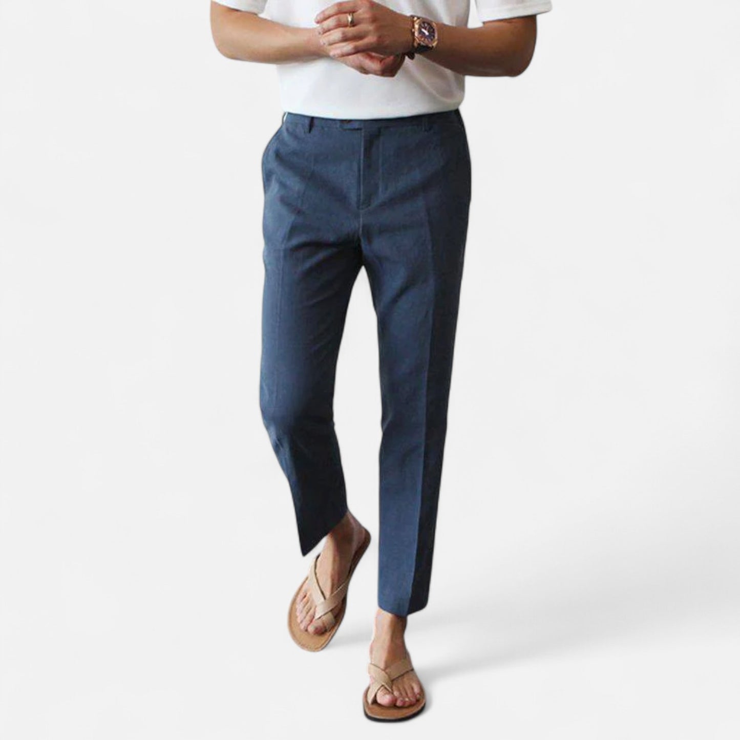  Rivrier l Men’s Pure Linen Trousers – Summer-Ready Tailored Elegance