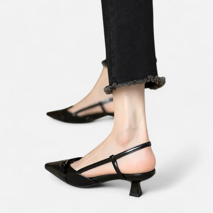 Rivrier l Women’s Leather Mid‑Heel Pumps – Elegant Everyday Comfort