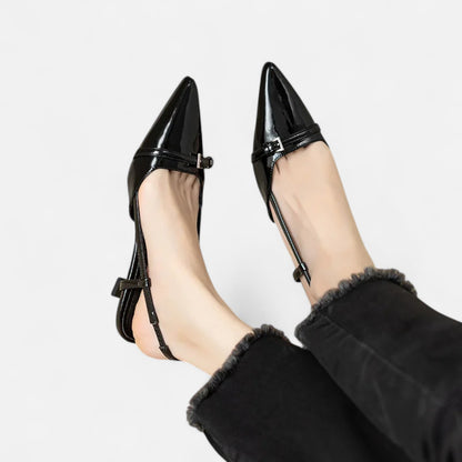 Rivrier l Women’s Leather Mid‑Heel Pumps – Elegant Everyday Comfort