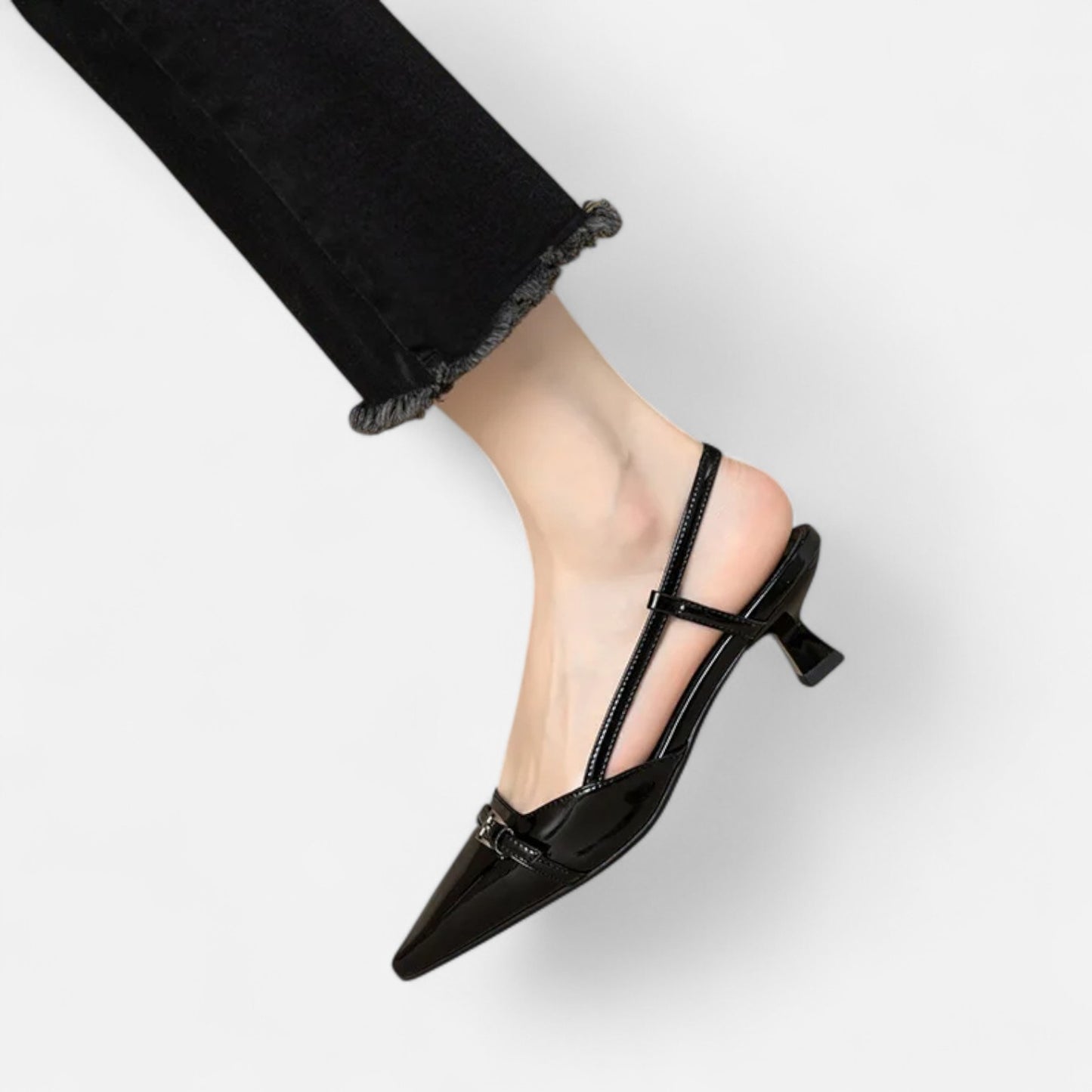 Rivrier l Women’s Leather Mid‑Heel Pumps – Elegant Everyday Comfort
