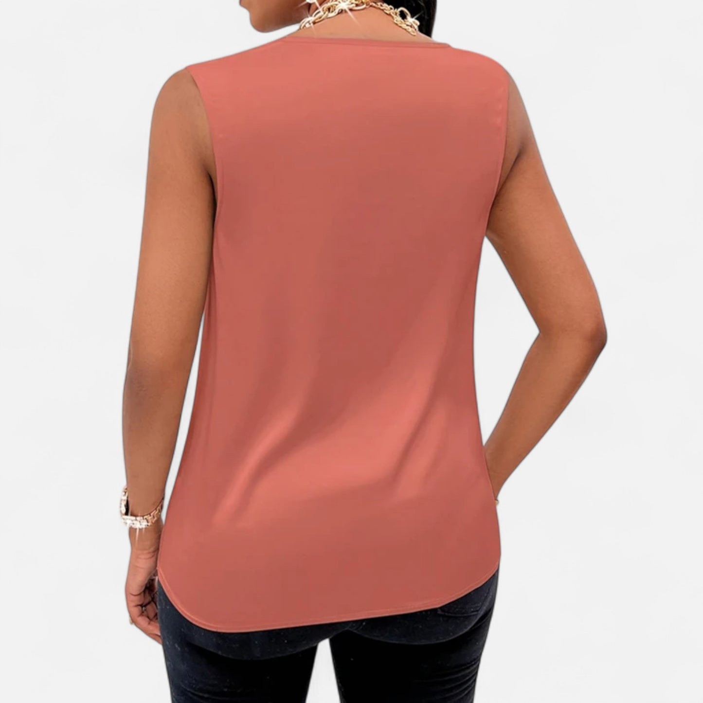 Rivrier l Women’s Silk‑Satin Tank Top – Luxe Simplicity