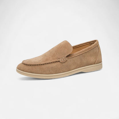 RIvrier l  Men’s Suede Leather British‑Style Loafers – Heritage Refinement