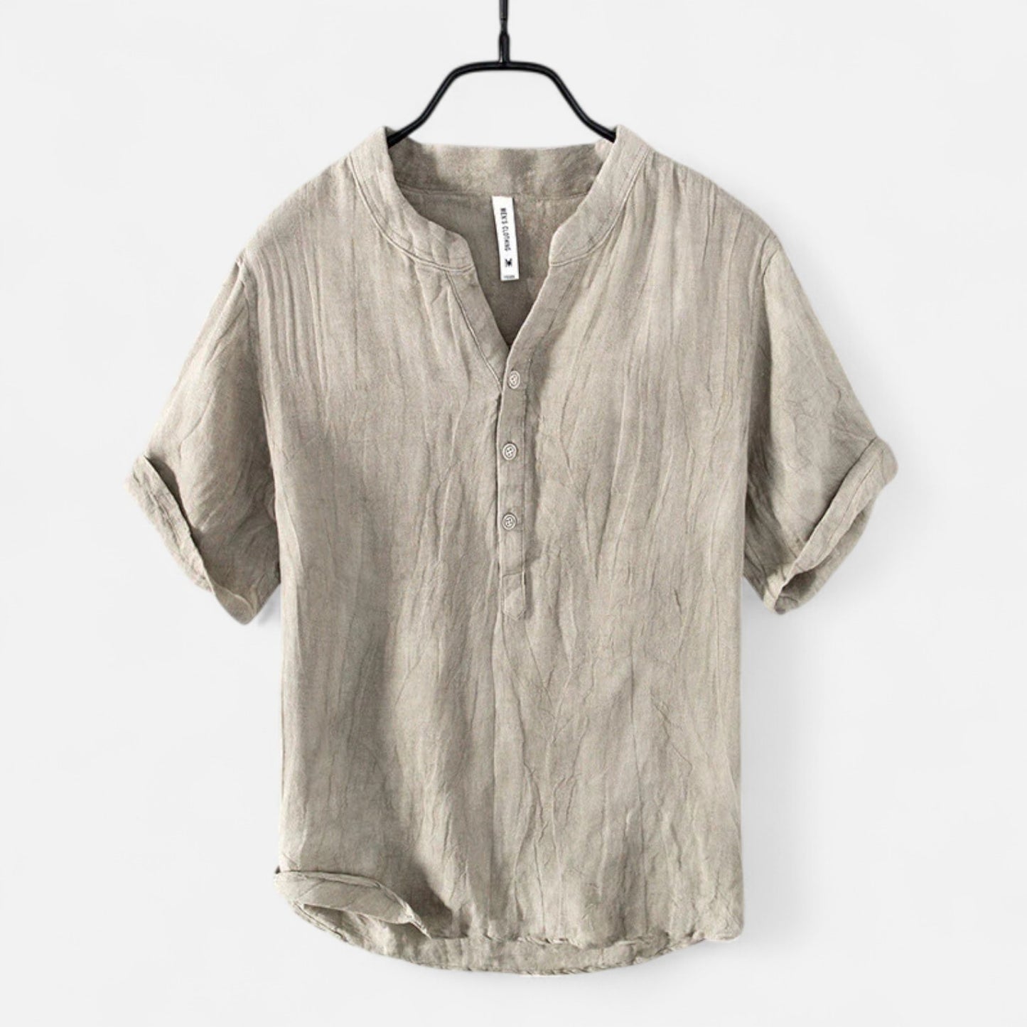  Rivrier l Men’s Cotton–Linen Shirt Half Sleeves – Lightweight Luxury Tailoring
