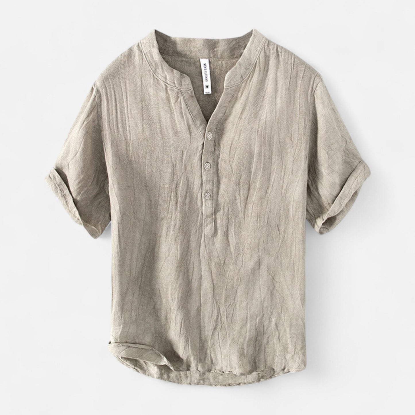  Rivrier l Men’s Cotton–Linen Shirt Half Sleeves – Lightweight Luxury Tailoring