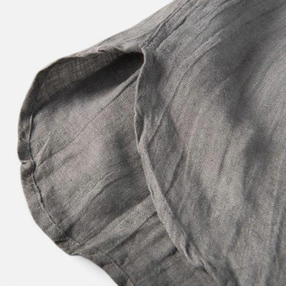  Rivrier l Men’s Cotton–Linen Shirt Half Sleeves – Lightweight Luxury Tailoring