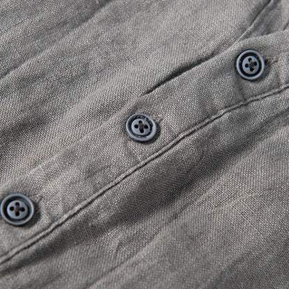  Rivrier l Men’s Cotton–Linen Shirt Half Sleeves – Lightweight Luxury Tailoring