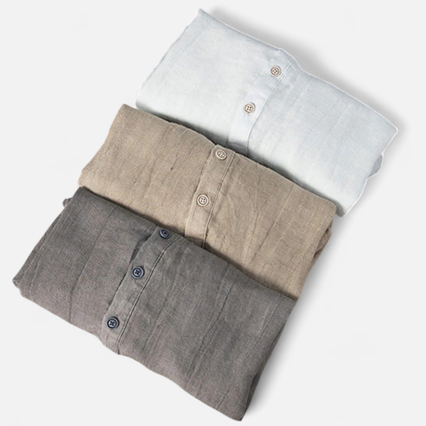 Rivrier l Men’s Cotton–Linen Shirt Half Sleeves – Lightweight Luxury Tailoring