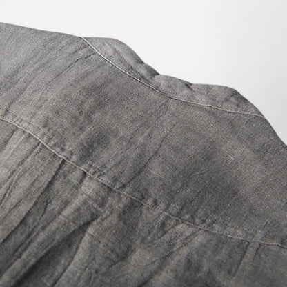 Rivrier l Men’s Cotton–Linen Shirt Half Sleeves – Lightweight Luxury Tailoring
