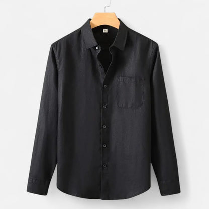  Rivrier l Men’s Pure Linen Shirt – Refined Breathable Tailoring
