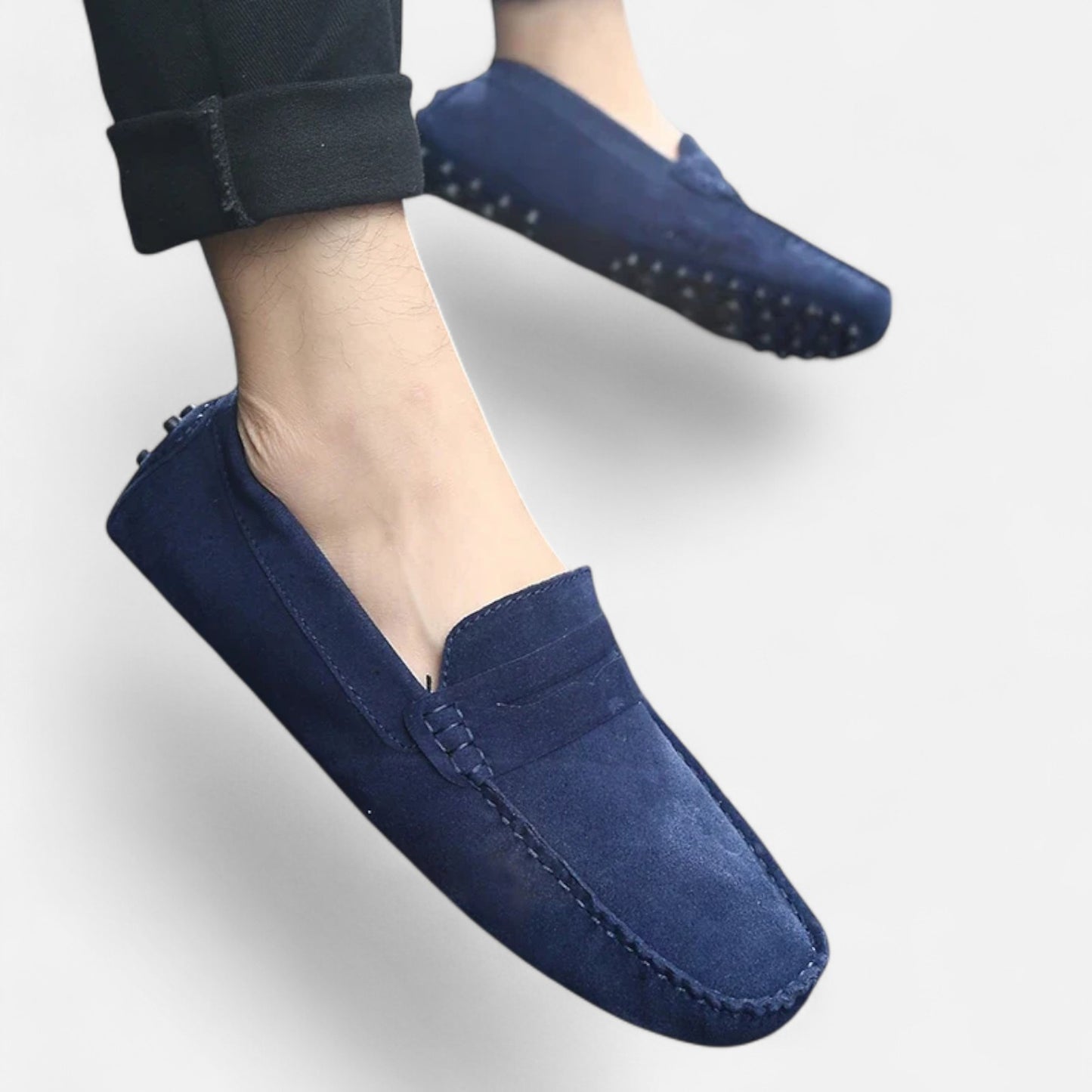 Rivrier l Men’s Suede Leather Slip‑On Loafers – Handcrafted Elegance