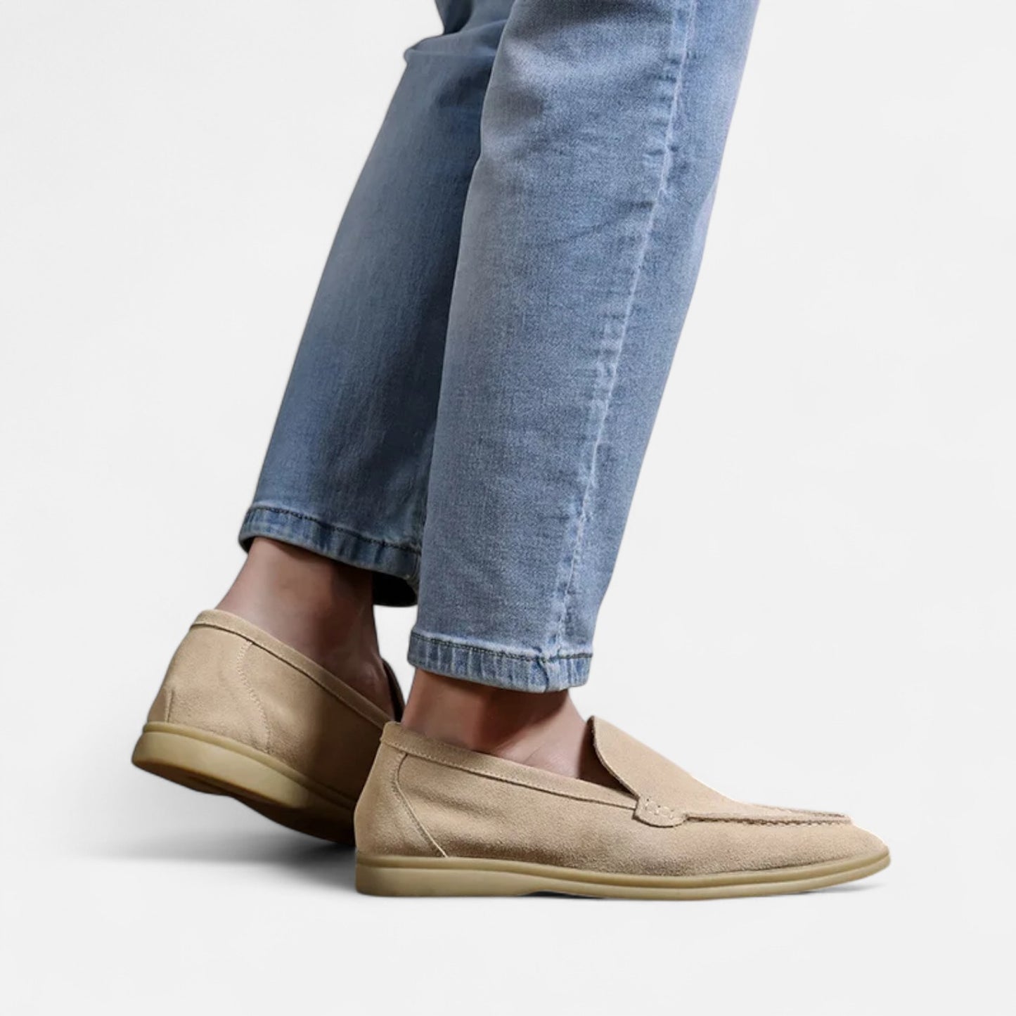 RIvrier l  Men’s Suede Leather British‑Style Loafers – Heritage Refinement