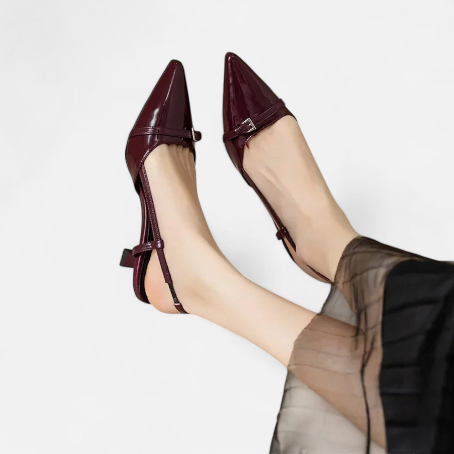 Rivrier l Women’s Leather Mid‑Heel Pumps – Elegant Everyday Comfort