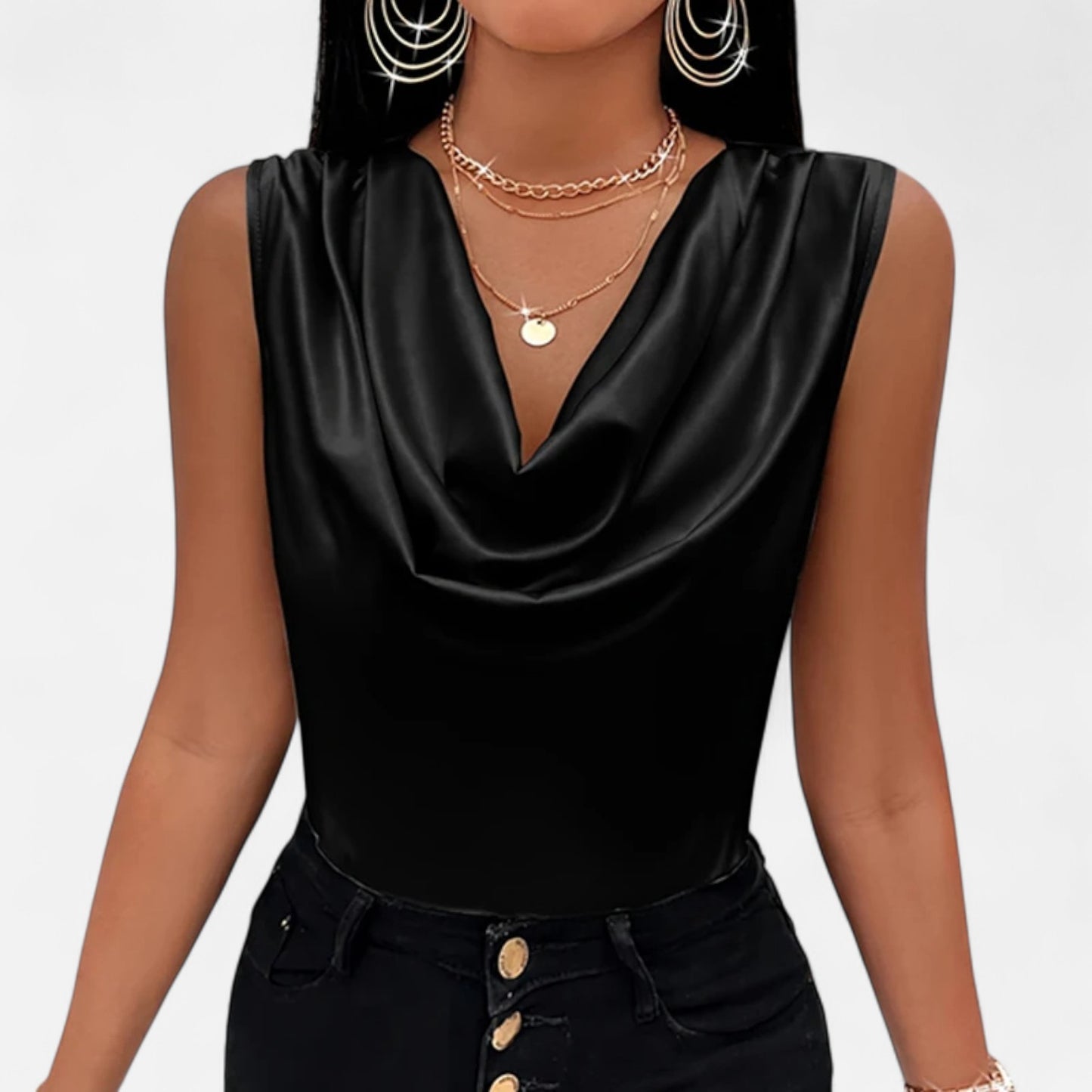 Rivrier l Women’s Silk‑Satin Tank Top – Luxe Simplicity