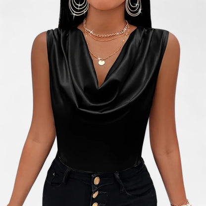 Rivrier l Women’s Silk‑Satin Tank Top – Luxe Simplicity