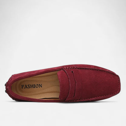 Rivrier l Men’s Suede Leather Slip‑On Loafers – Handcrafted Elegance