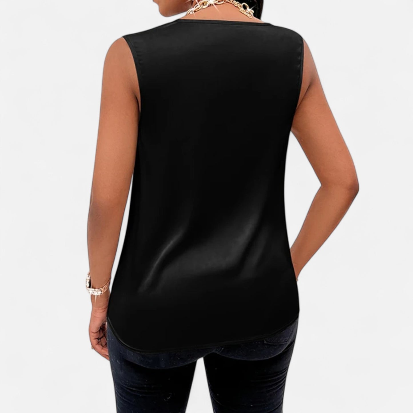 Rivrier l Women’s Silk‑Satin Tank Top – Luxe Simplicity