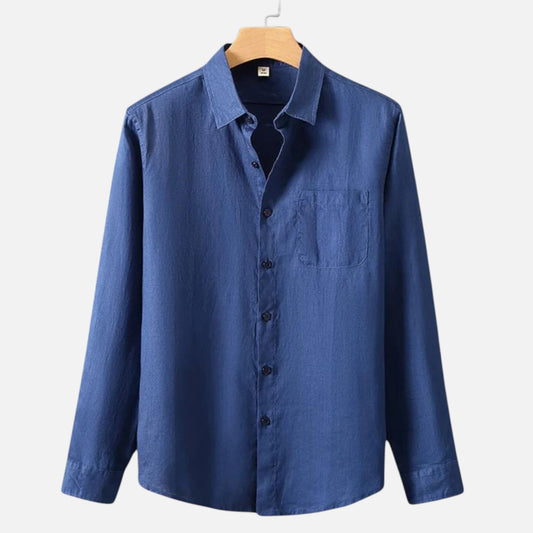  Rivrier l Men’s Pure Linen Shirt – Refined Breathable Tailoring