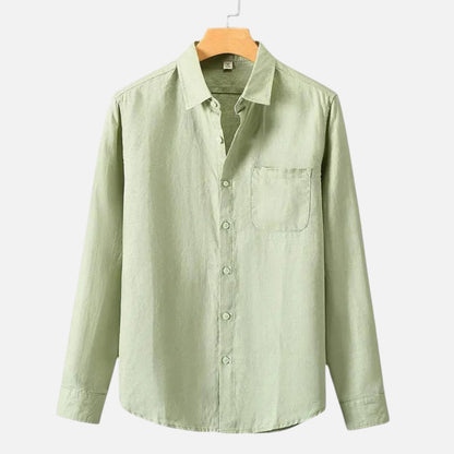 Rivrier l Men’s Pure Linen Shirt – Refined Breathable Tailoring