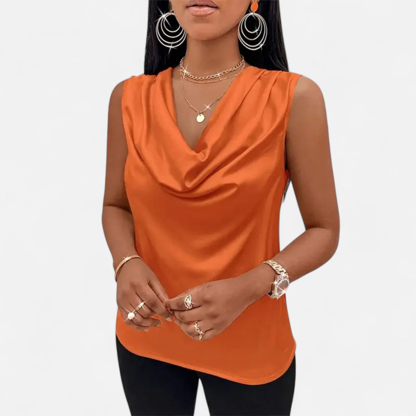 Rivrier l Women’s Silk‑Satin Tank Top – Luxe Simplicity