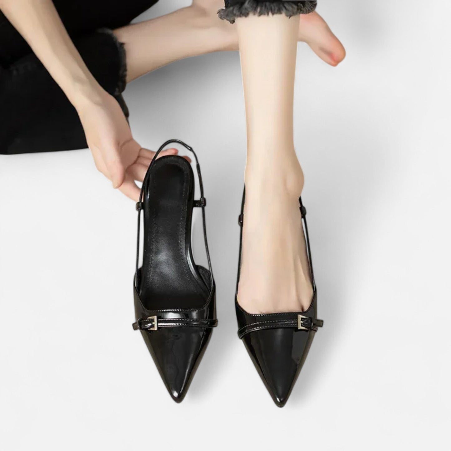 Rivrier l Women’s Leather Mid‑Heel Pumps – Elegant Everyday Comfort