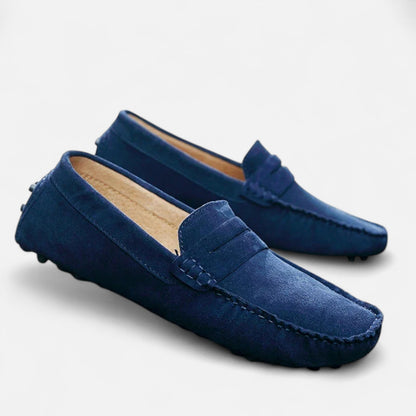 Rivrier l Men’s Suede Leather Slip‑On Loafers – Handcrafted Elegance