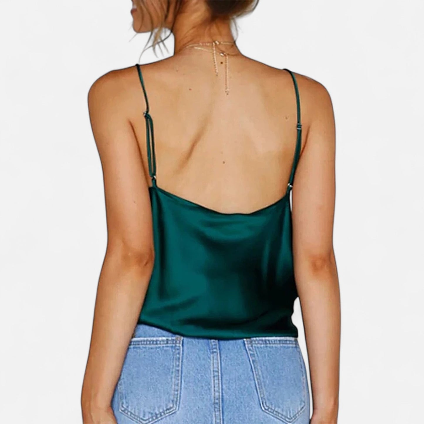 Rivrier l Women’s Silk‑Satin Tops – Luxe Layering Essentials