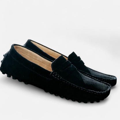 Rivrier l Men’s Suede Leather Slip‑On Loafers – Handcrafted Elegance