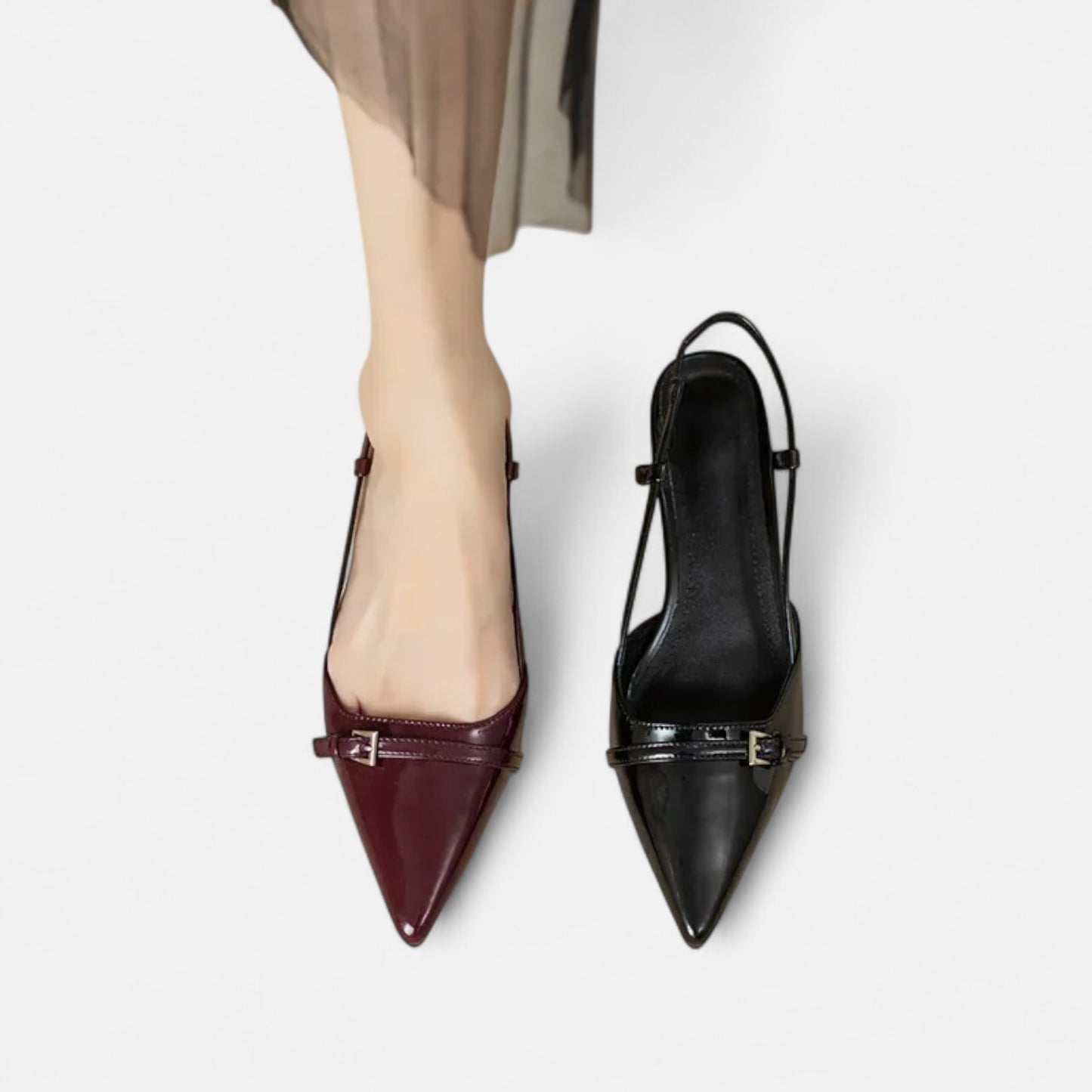 Rivrier l Women’s Leather Mid‑Heel Pumps – Elegant Everyday Comfort