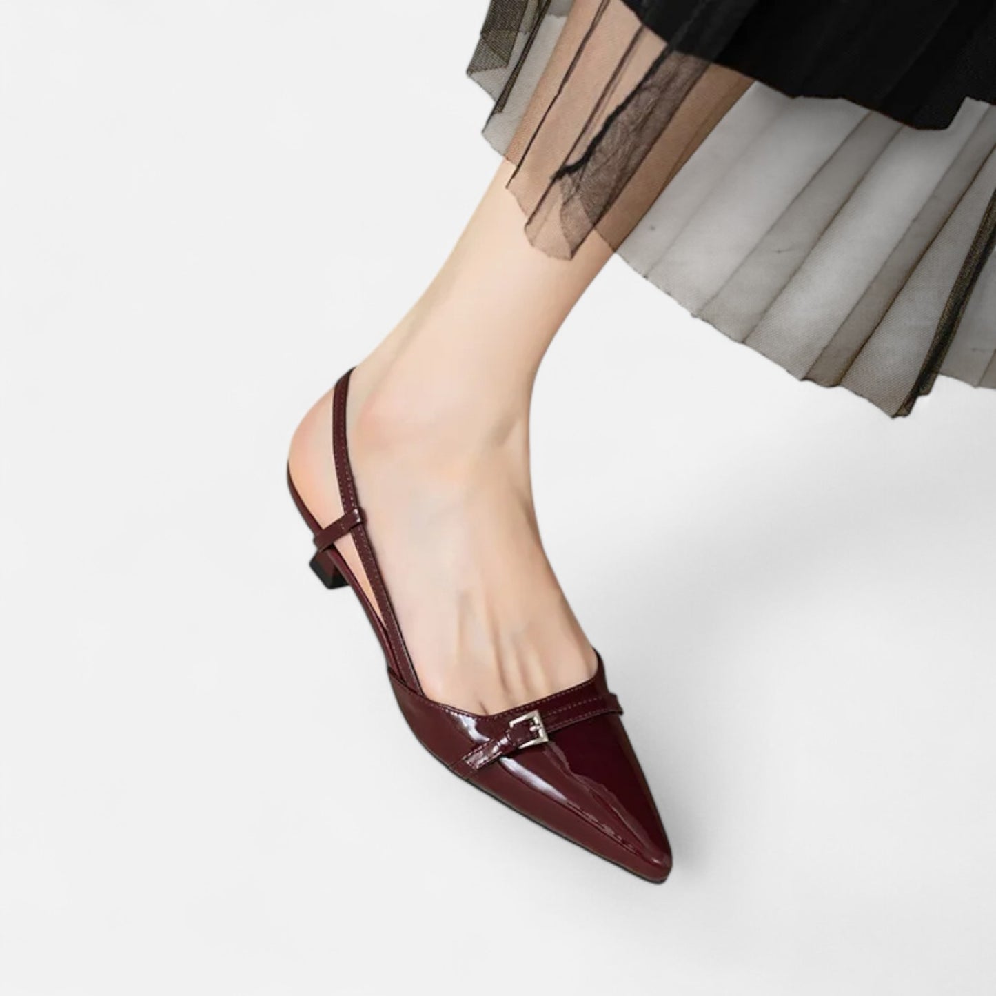 Rivrier l Women’s Leather Mid‑Heel Pumps – Elegant Everyday Comfort