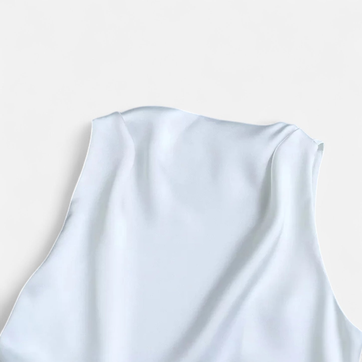 Rivrier l Women’s Satin Open‑Back Blouse – Chic Reveal with Evening Grace