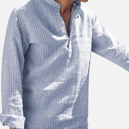Rivrier l  Men’s Cotton–Linen Shirt – Lightweight Luxury Tailoring