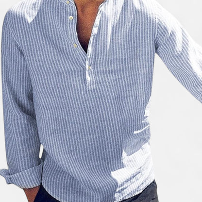 Rivrier l  Men’s Cotton–Linen Shirt – Lightweight Luxury Tailoring