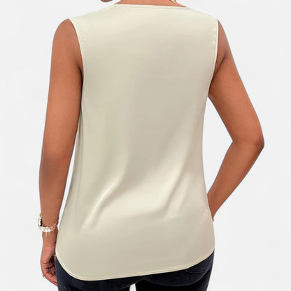 Rivrier l Women’s Silk‑Satin Tank Top – Luxe Simplicity