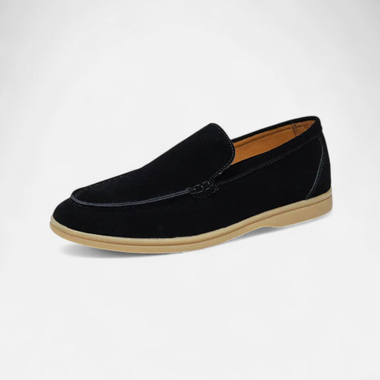 RIvrier l  Men’s Suede Leather British‑Style Loafers – Heritage Refinement