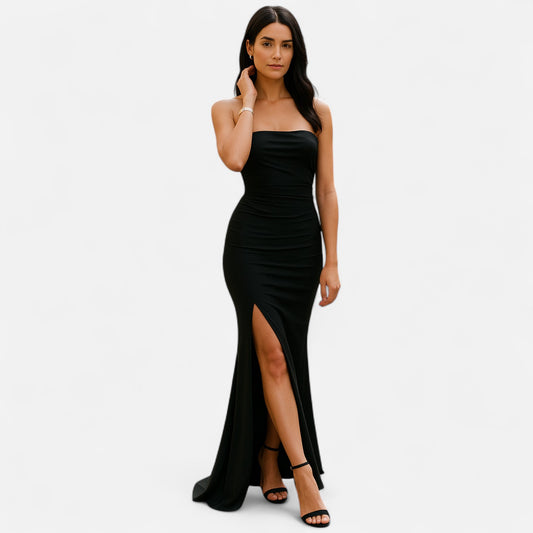  Rivrier l Women’s Twisted Maxi Dress – Sleek Statement Elegance