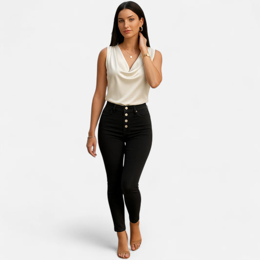 Rivrier l Women’s Silk‑Satin Tank Top – Luxe Simplicity