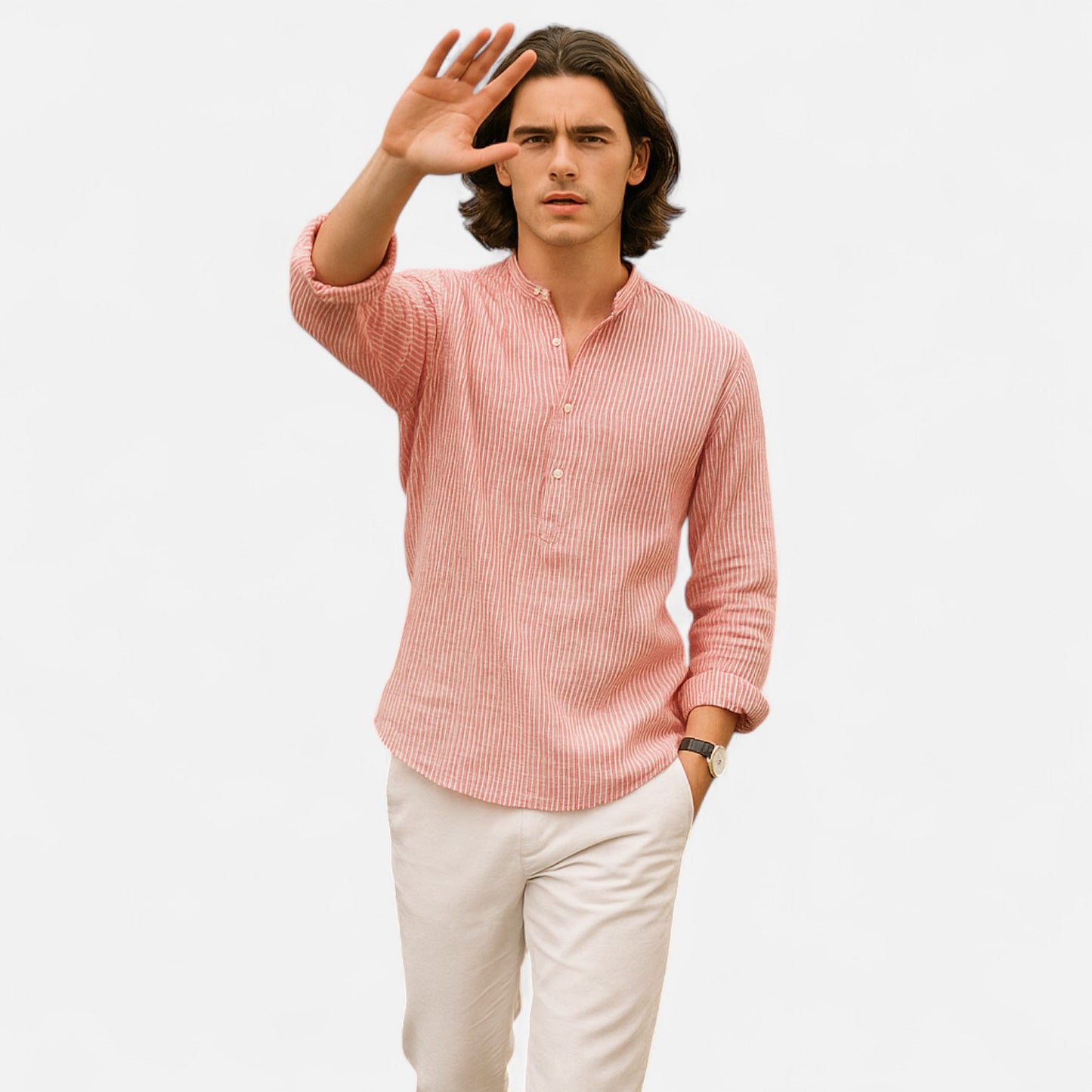 Rivrier l  Men’s Cotton–Linen Shirt – Lightweight Luxury Tailoring