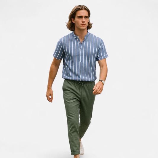 Rivrier l Men’s Bretonaise Cotton–Linen Sailor Shirt – Heritage Nautical Style